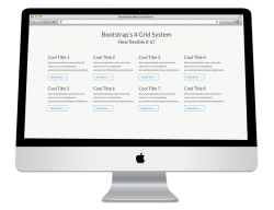 bootstrap 4 default 12 column responsive grid system