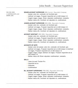 Bulleted resume template
