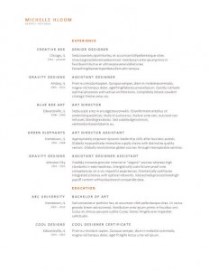 Upfront resume template