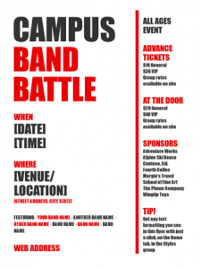 Campus Band Flyer