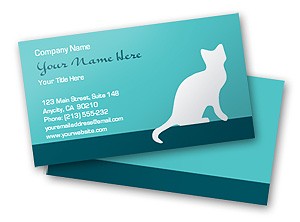 Free online printable Cat Icon Business Card Template