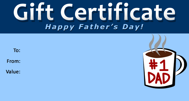 Free Printable Fathers Day Gift Certificate Template