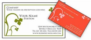 Free Online Floral One Business Card Template