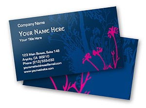 Free online Pink Flowers Business Card Template