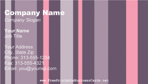 Online Free Pink and Purple Business Card Template