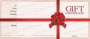 Printable Red Bow Gift Card