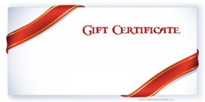 Printable Red ribbon Gift Ceritificate