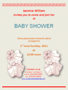 Free Baby Shower Invitation Template