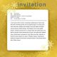 Free Gold sparkles party invitation template