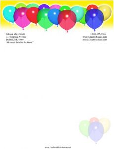 Free Helium Balloons party invitation template