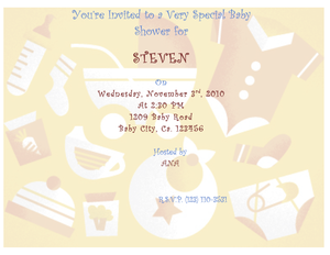 Free Peach baby shower invitations