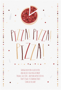 Free Pizza Pizza party invitation template