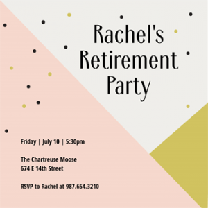 Free Retirement party invitation template