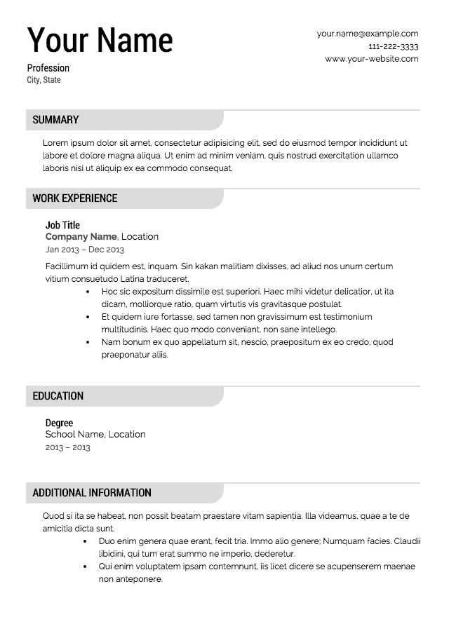 free resume builder websites and applications