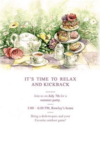 Free Tea party invitation template