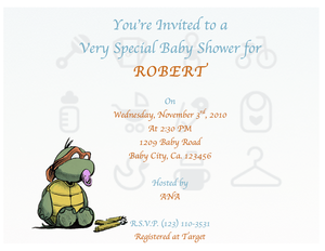 Free Turtle Baby Shower Invitations