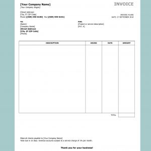 open office invoice template 