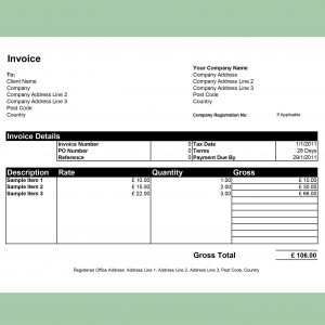excel invoice template by invoiceberry