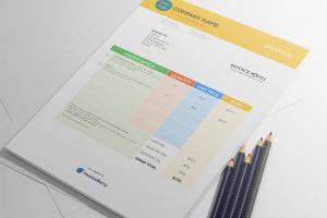 colorstationery invoice template by invoiceberry