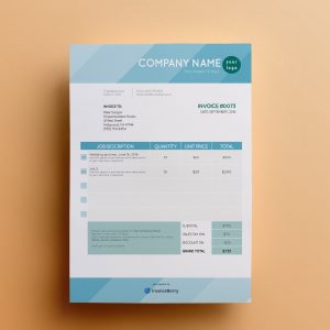 ShadesofBlue invoice template by invoiceberry