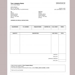 microsoft word invoice template by invoiceberry