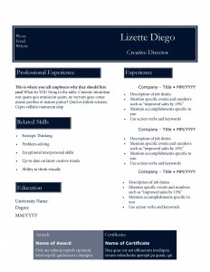 Blue resume template by TheGridSystem
