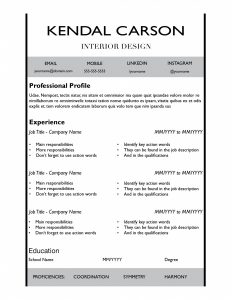 New Black resume template by TheGridSystem