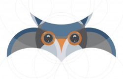 circular grid with adobe illustrator - an owl shape