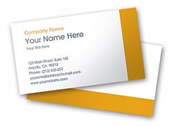 Printable online Yellow Stripe Business Card Template