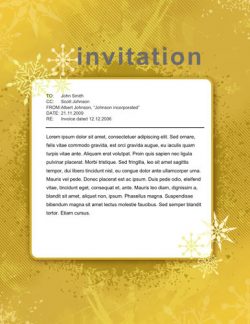 Free Gold sparkles party invitation template